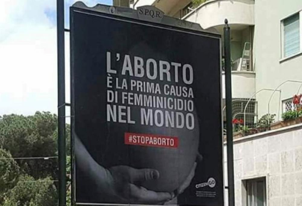 Anti-abortion posters surface in Rome, face backlash from women
