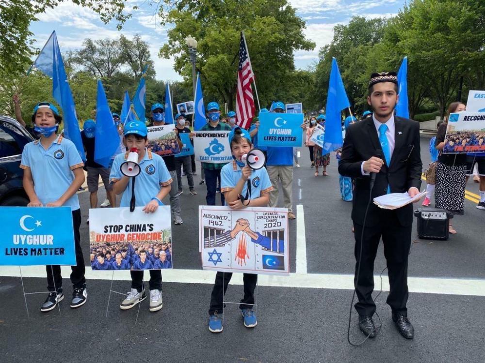 Uyghurs protest in Washington against Chinese persecution Uyghurs protest in Washington against Chinese persecution