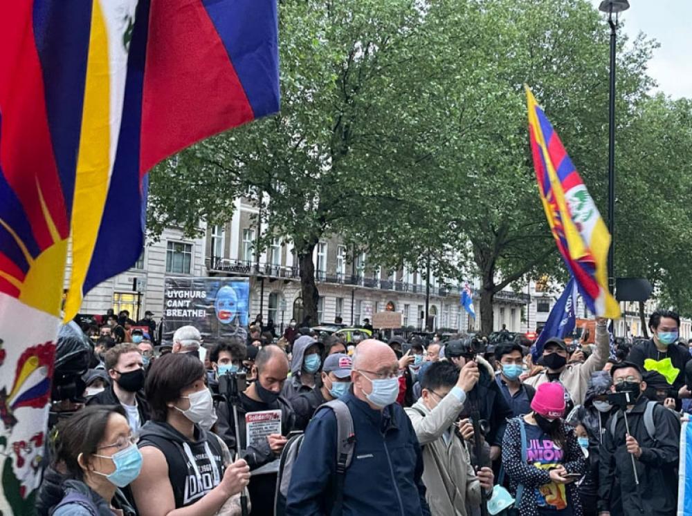 Remembering Tiananmen: Activists organise vigil outside Chinese Embassy in London