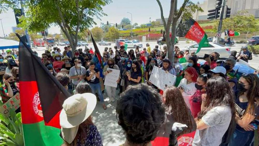 Taliban atrocities: Afghan women demonstrate in Los Angeles