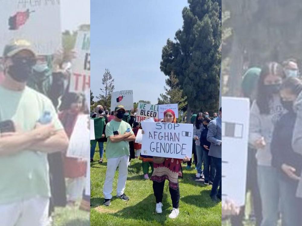 Thousands of Afghanistanis demonstrate against Taliban in California