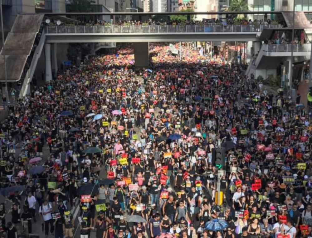 Hong Kong court jails 7 activists over last year's 'illegal' protest