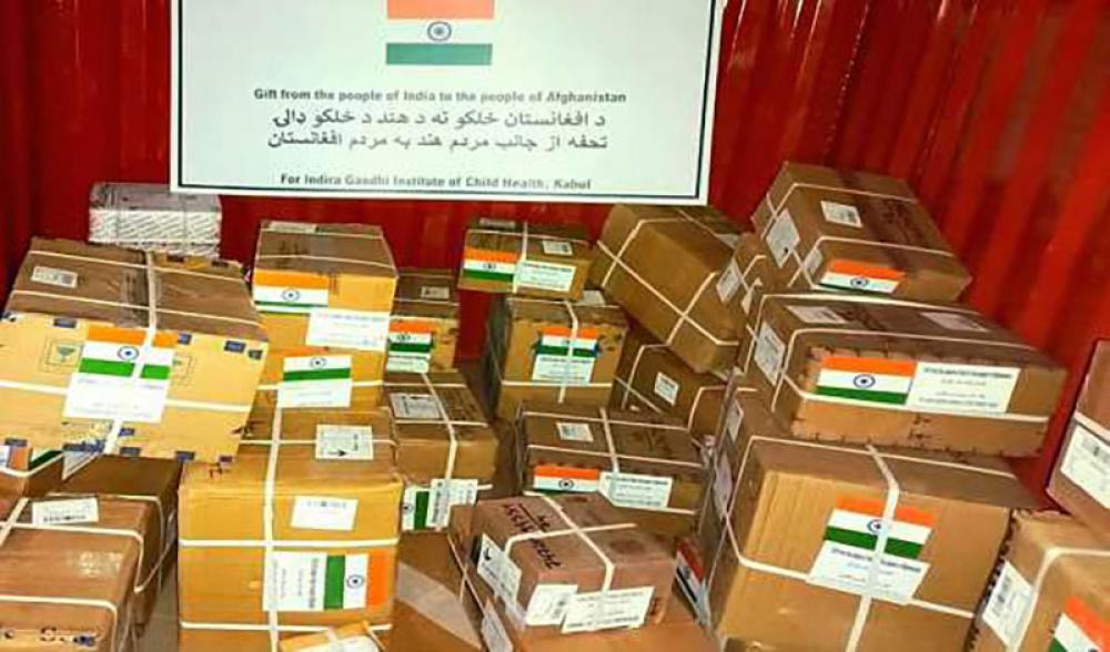 India sends humanitarian assistance to Afghanistan