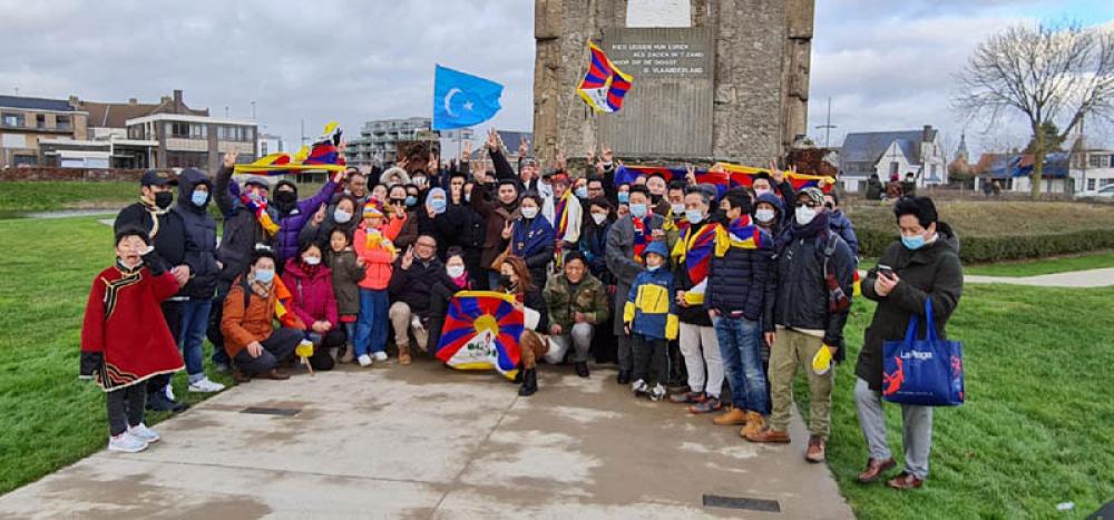 Belgium witnesses protest against China