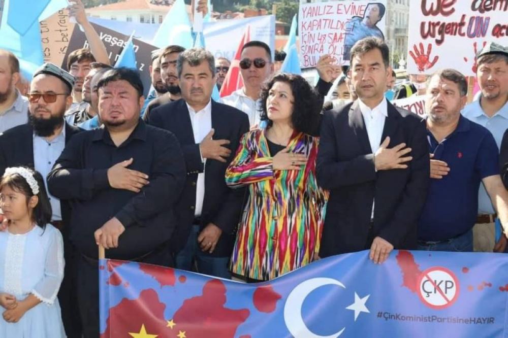 Massive protests in Turkey by Uyghurs against 'Chinese Occupation' on 73rd National Day