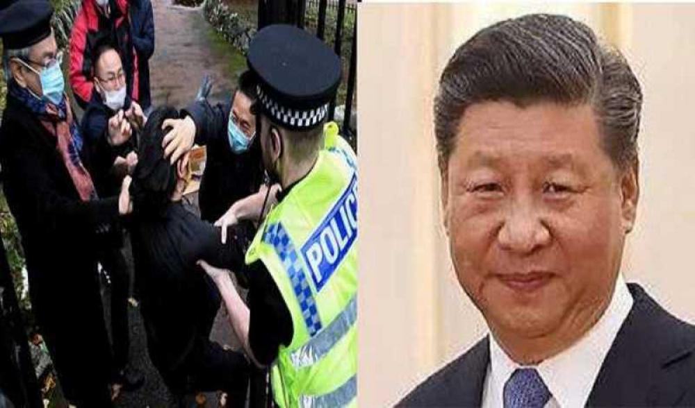 London: Protesters dragged, beaten up at China