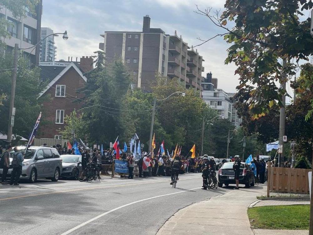 Protest held in Canada