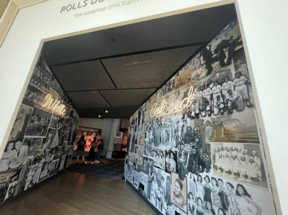 The entrance to the museum hall reminds of the segregation between the Whites and the Coloured only till some five decades ago.