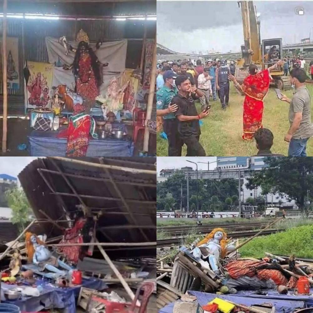 We are dismayed: India criticises Bangladeshi government over demolition of Hindu temple We are dismayed: India criticises Bangladeshi government over demolition of Hindu temple