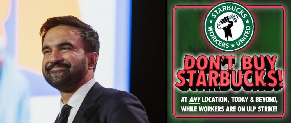 NY Mayor-elect Mamdani backs Starbucks strike: 'No Contract, No Coffee'